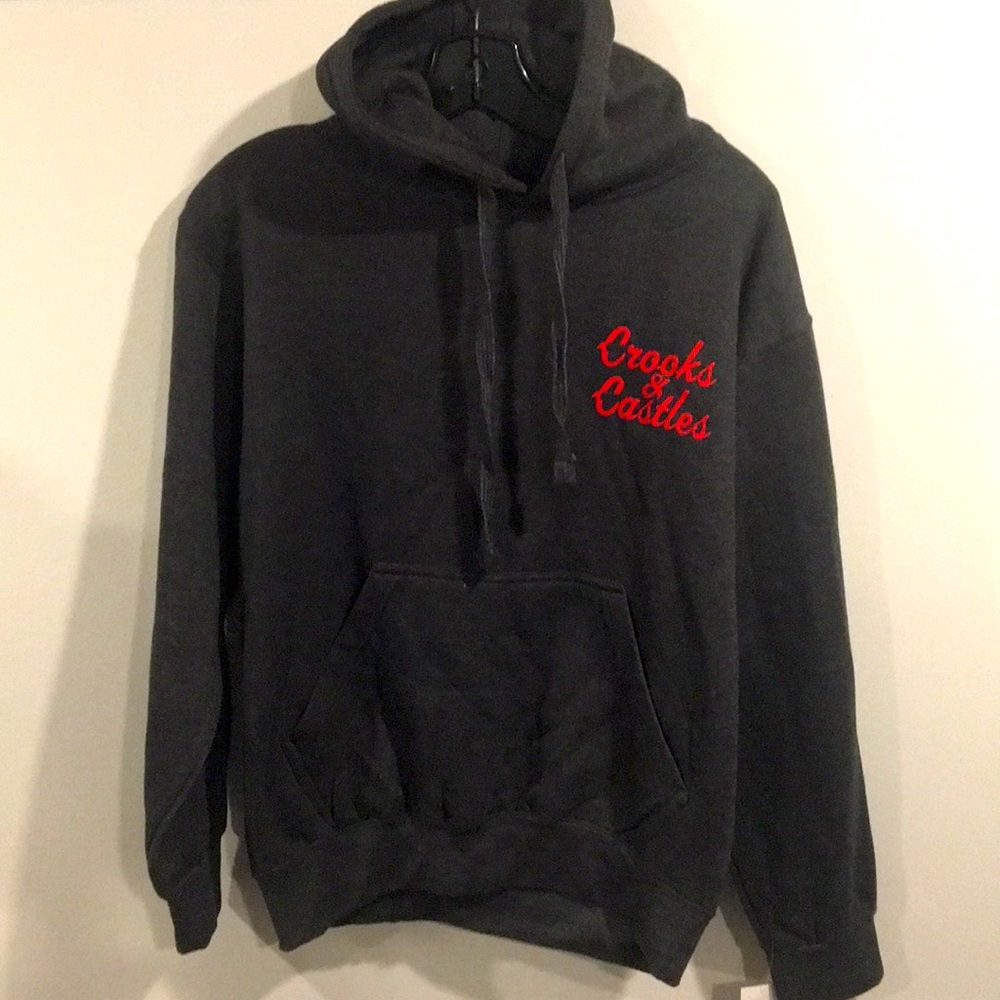 CROOKS & CASTLES Grey Hoodie Sweater Size Small